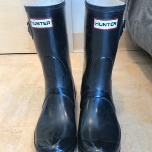 Hunter Black Short Rain Boot